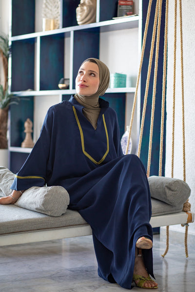 Robe Caftan Bleu