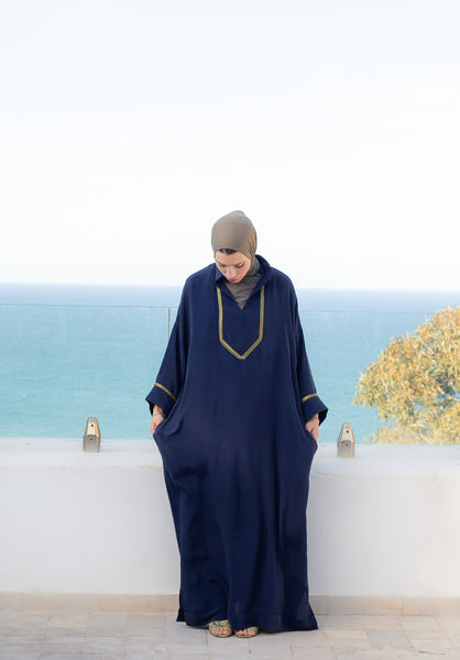 Robe Caftan Bleu